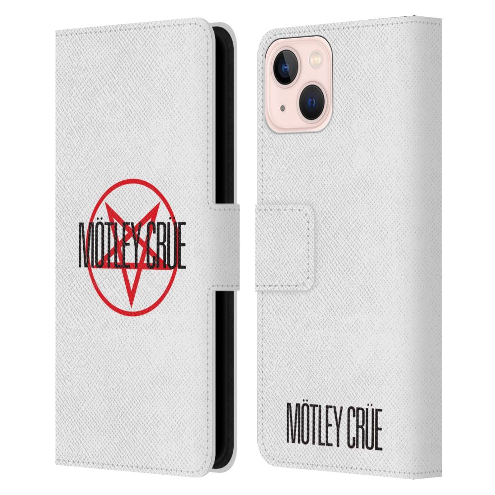 MOTLEY CRUE モトリークルー (来日 40周年 ) - Pentagram レザー手帳型 / Apple iPhoneケース - PGS